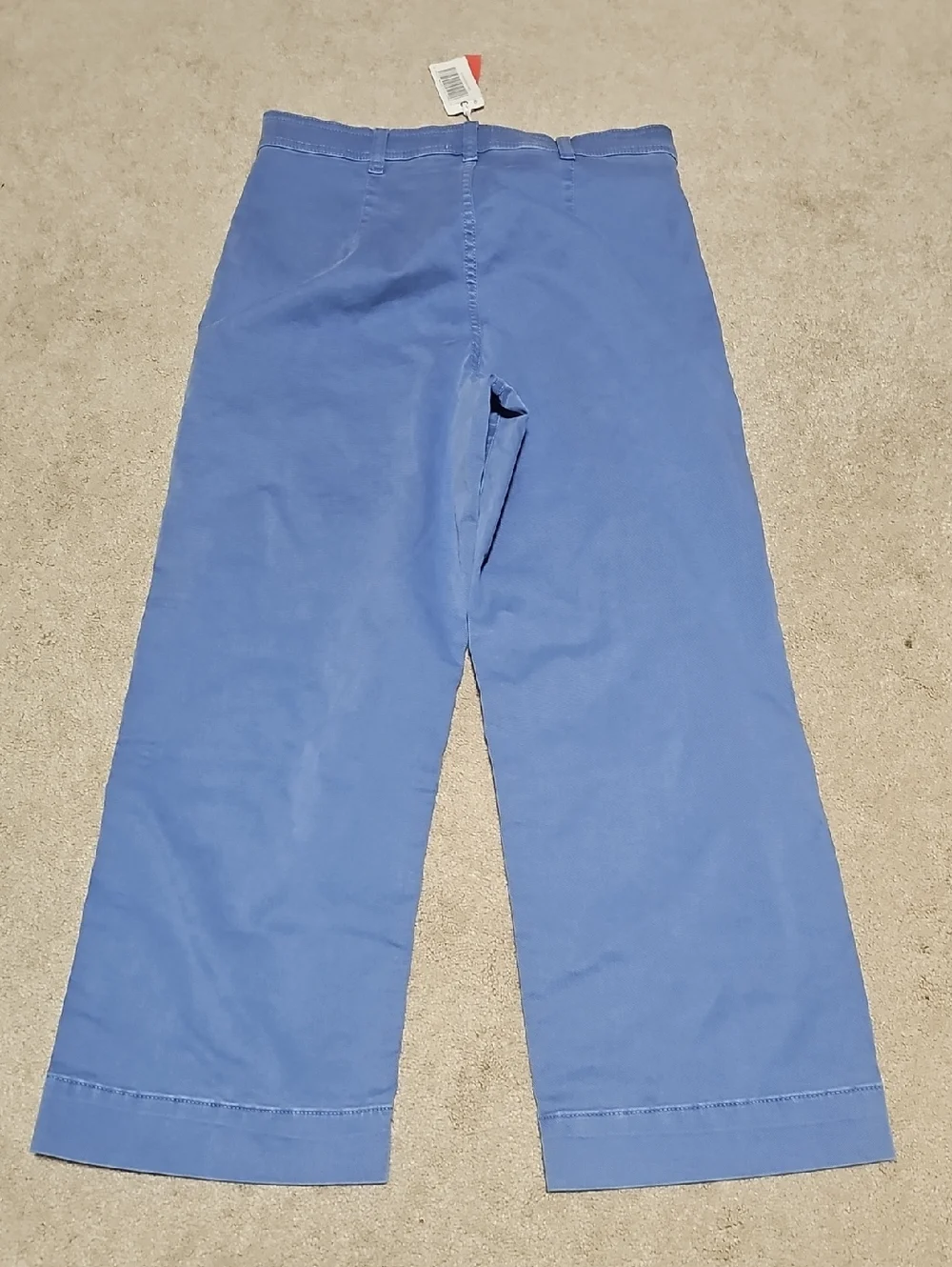 Marine Layer Bridget Slim Wide Crop Pants Marlin Blue Stretch Size 8 - Picture 5 of 8